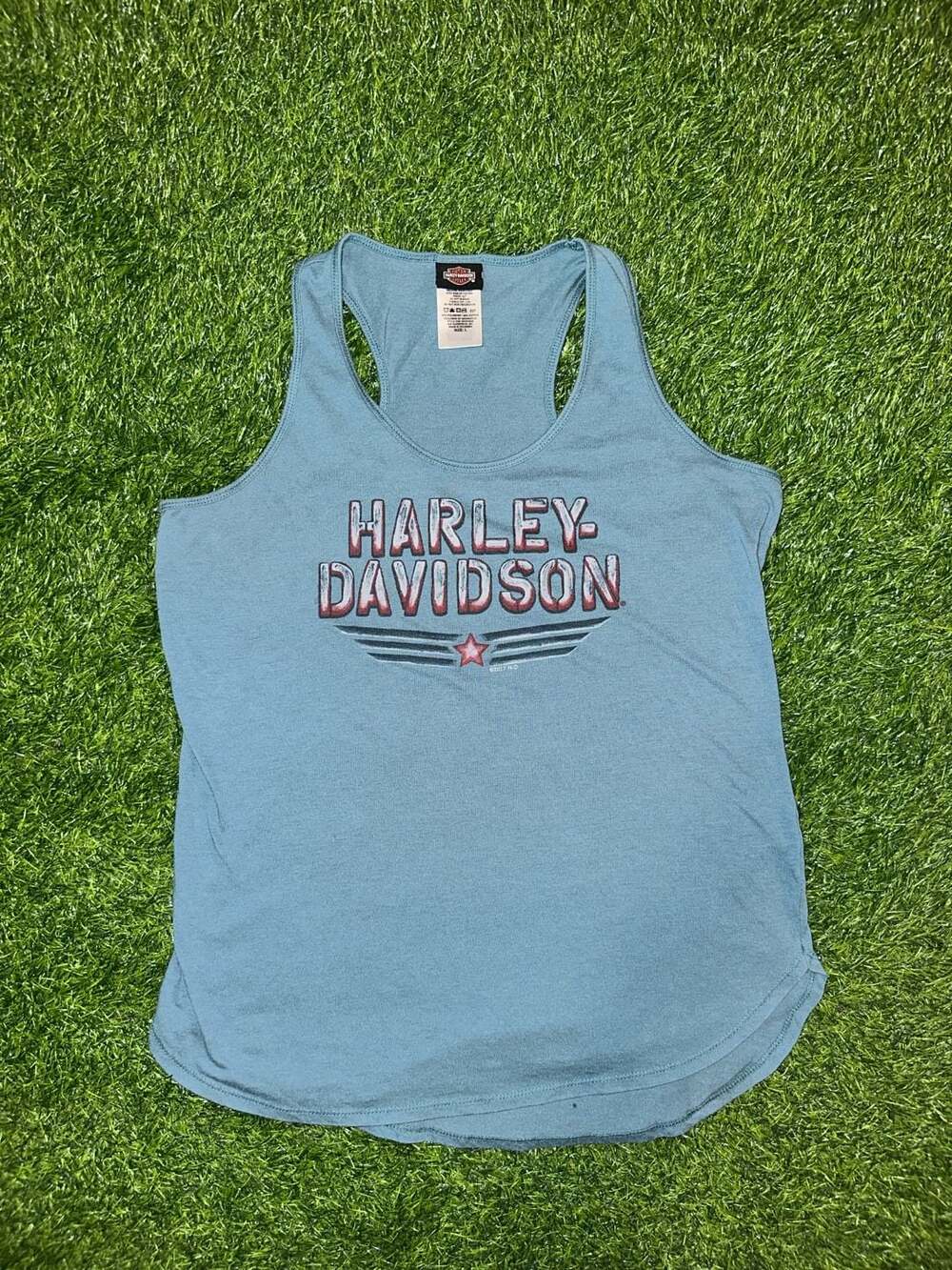 Harley-Davidson Tank Top Size L Blue Emerald City